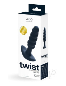 Twist Recharge Anal Plug Black