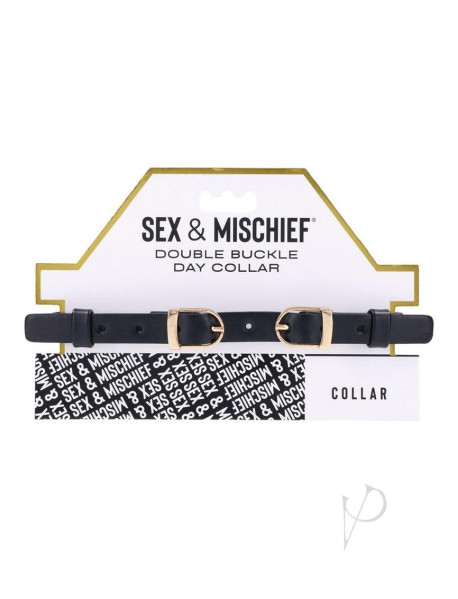 Sandm Double Buckledaycollarblk/gld(disc)