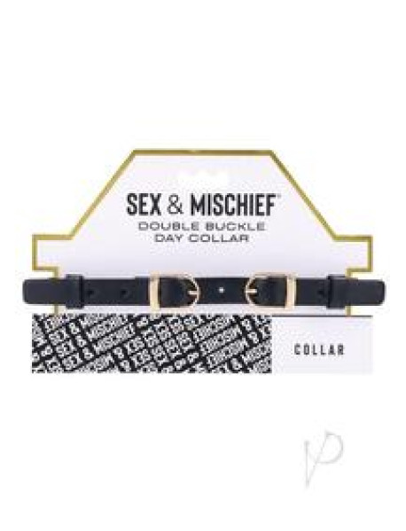 Sandm Double Buckledaycollarblk/gld(disc)