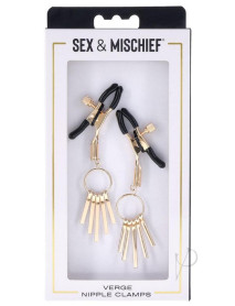 Sandm Verge Nipple Clamps Gld/blk(disc)