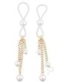 Sandm Pearl Nipple Ties Wht/gld