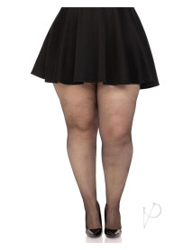 Spandex Micro Net Tights 1x-2x Blk
