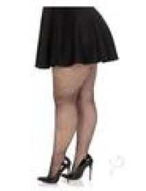 Spandex Micro Net Tights 1x-2x Blk
