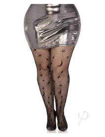 Celestial Net Tights 1x-2x Blk