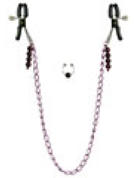 Nipple Clamps - Purple Chain