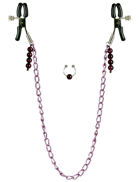 Nipple Clamps - Purple Chain