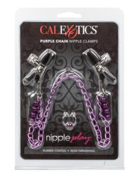 Nipple Clamps - Purple Chain