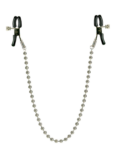 Nipple Clamps - Silver Beaded