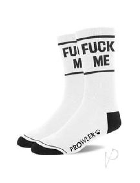 Prowler Red Fuck Me Socks White
