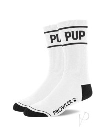 Prowler Red Pup Socks White