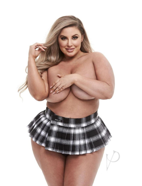 Tp Schoolgirl Skirt Blk Xl