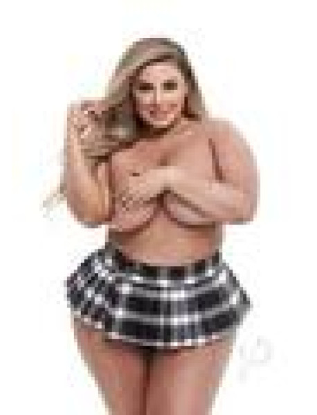 Tp Schoolgirl Skirt Blk Xl