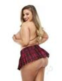 Tp Sexy Schoolgirl Skirt Wine Xxl