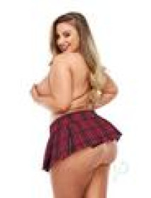 Tp Sexy Schoolgirl Spandex Skirt Wine Xl