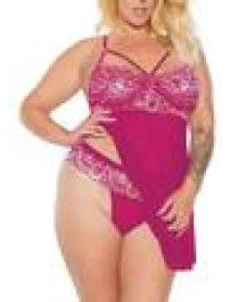 Babydoll Thong Pnk/rse Gld Xl