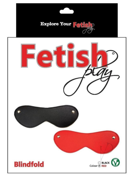 Fb Blindfold Vegan Leather Red