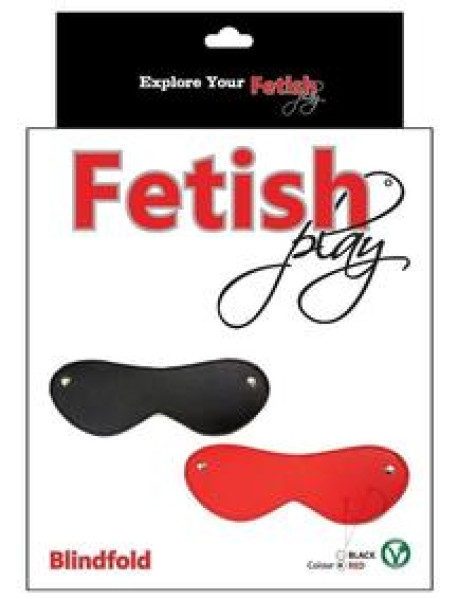 Fb Blindfold Vegan Leather Red Fb Blindfold Vegan Leather Red