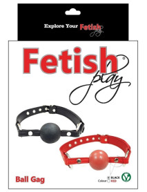 Fb Ball Gag Vegan Leather Black