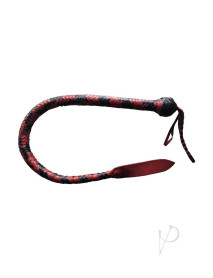 Leather Devil Tail Whip Blk/red