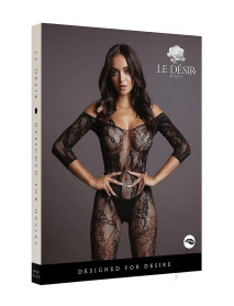 Lace Sleeved Bodystocking Os Blk
