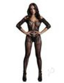 Lace Sleeved Bodystocking Os Blk