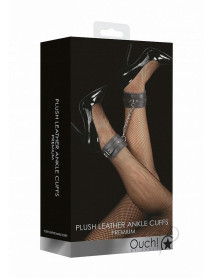 Ouch Plush Leath Ankle Cuff Blk(spec)