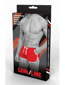 Goal Line Side Split Mesh Short L/xl Red