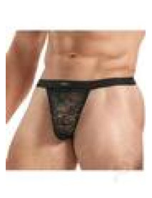 Lace King Lace Gstring L/xl Blk