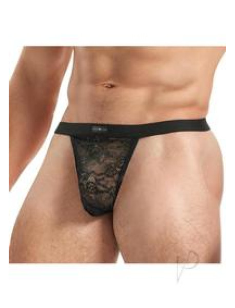 Lace King Lace Gstring L/xl Blk