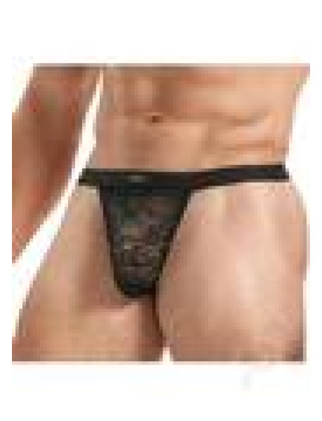 Lace King Lace Gstring S/m Blk
