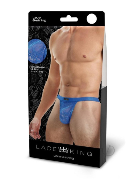 Lace King Lace Gstring S/m Blu(spec)