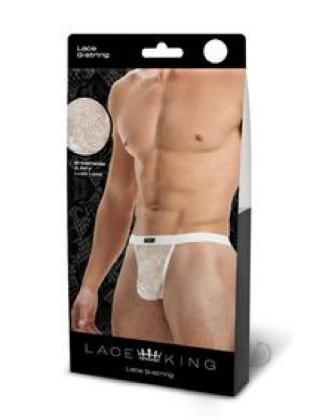 Lace King Lace Gstring M/l Wht Lace King Lace Gstring M/l Wht
