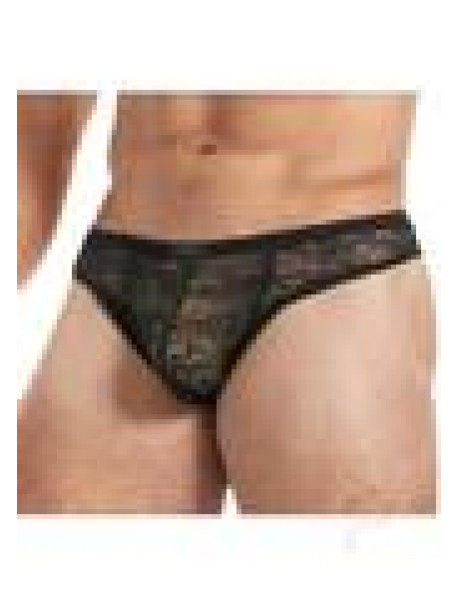 Lace King Lace Thong L/xl Blk