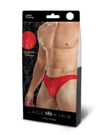 Lace King Lace Thong M/l Red(spec)