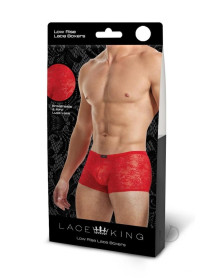 Lace King Lace Boxers L/xl Red