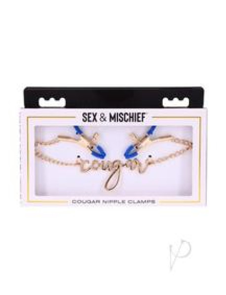 Sandm Cougar Nipple Clamps Nvy/gld (disc)