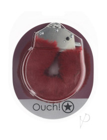 Ouch Heavy Duty Fluffy Handcuff Burgundy