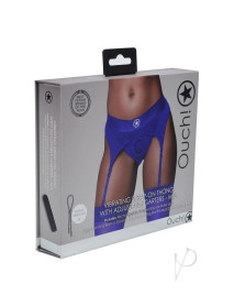 Ouch Vibe Strap On Thong M/l Blue