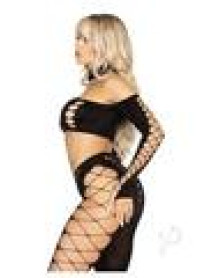 2 Pc Seamless Asymmetrical Cut-out Crop