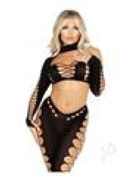 2 Pc Seamless Asymmetrical Cut-out Crop