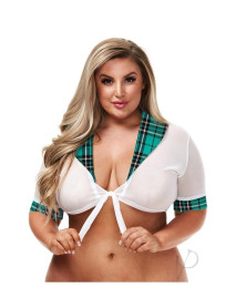 Tp Schoolgirl Top Turquoise Xl