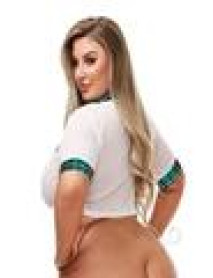 Tp Schoolgirl Top Turquoise Xl
