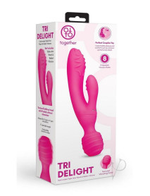 Tri Delight Dualend Wand Rabbit Vibe Pnk