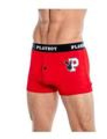 Playboy Mens Varsity Boxer Br Xl Red/wht
