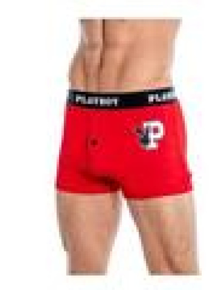 Playboy Mens Varsity Boxer Br Xl Red/wht Playboy Mens Varsity Boxer Br Xl Red/wht
