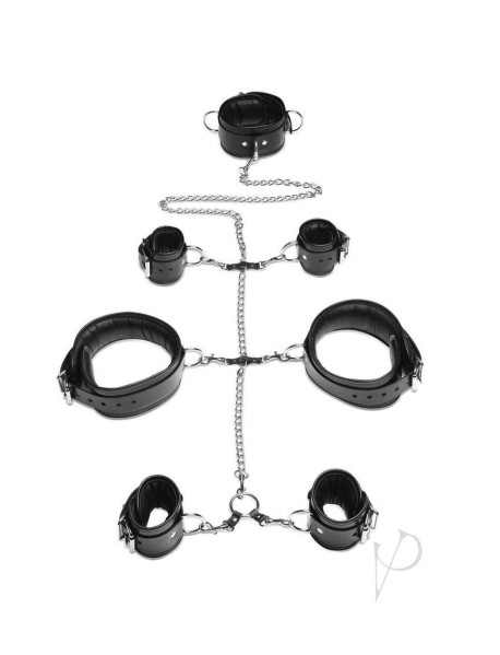 Strict Leather Bondage Set Blk Strict Leather Bondage Set Blk