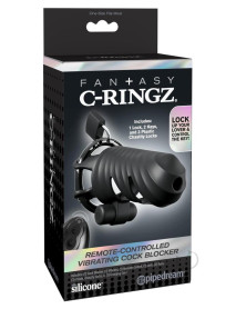 Fantasy Cringz Remote Cock Block Blk