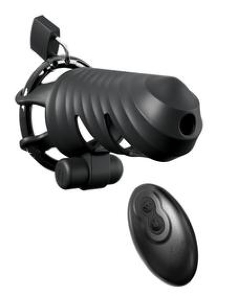 Fantasy Cringz Remote Cock Block Blk Fantasy Cringz Remote Cock Block Blk