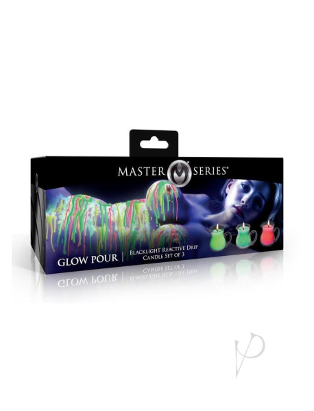 Ms Glow Pour Blacklight Candle 3pc