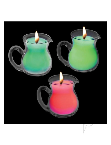 Ms Glow Pour Blacklight Candle 3pc